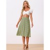 Allegra K Women's Chiffon Summer Vintage Floral Print A-Line Midi Skirts - 3 of 4