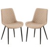 NicBex Faux Leather Dining Chairs Set of 2,Upholstered Armless Kitchen Chairs with High Back and Metal Legs for Dining Room,Kitchen - 4 of 4