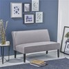 SKRAN Modern Loveseat for Living Room - Fabric Upholstered with Birch Wood Legs and Durable Construction, Grey - 2 of 4