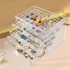 Acrylic Jewelry Organizer Box with 5 Drawers, Clear Storage Case for Women, Girls & Men - 2 of 4