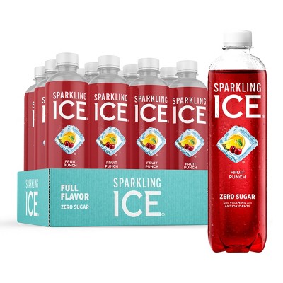 Sparkling Ice, Fruit Punch Sparkling Water - 17 Fl Oz Bottle (Pack of 12)