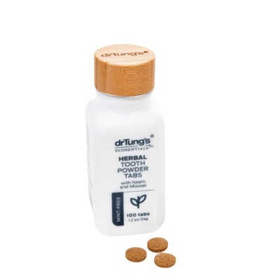 Dr Tung's Herbal Toothpowder Tabs Mint Free 100 Ct, CASE OF 3
