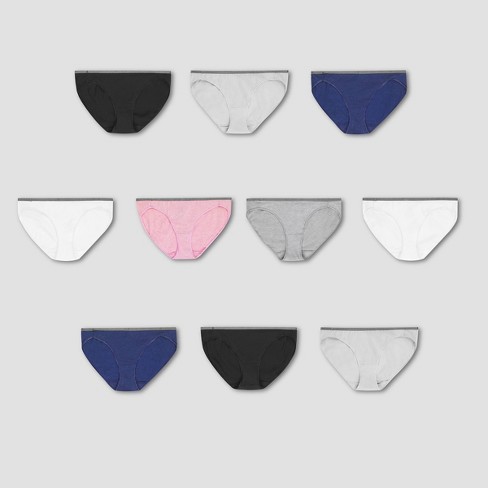 Hanes Women S 10pk Cool Comfort Cotton Stretch Bikini Underwear
