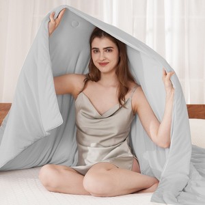 Cooling Blanket for Hot Sleepers Breathable and Lightweight Nylon Comforter Moisture Wicking and Soft for Summer - 1 of 4