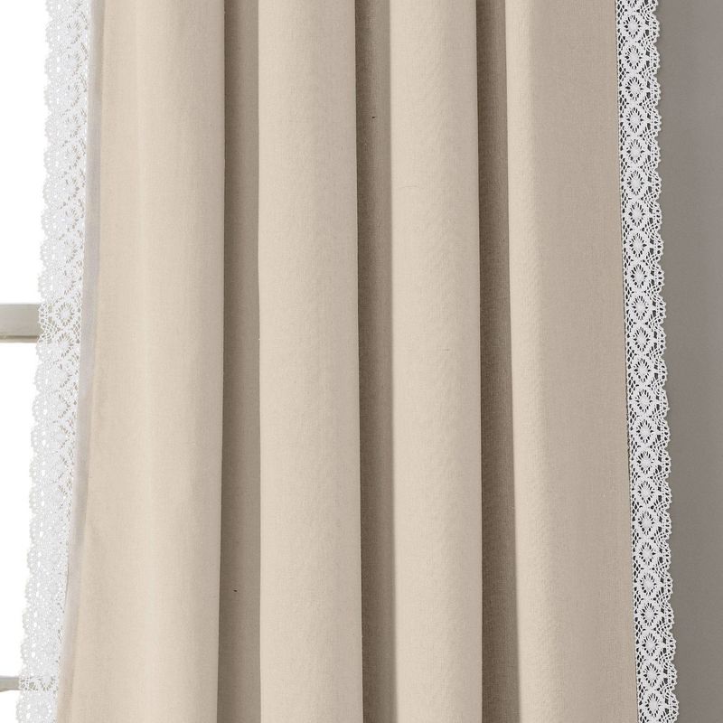 Rosalie Rod Pocket Light Filtering Window Curtain Panels - Lush Décor, 4 of 14