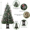 4.5ft Artificial Christmas Tree，Prelit Christmas Tree Design with 300 Warm White Lights, and Vintage Potted Base, Perfect for Home,Party Decoration - 3 of 4