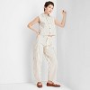 Women's Mid-Rise Barrel Leg Jeans - Future Collective Black Striped - 3 of 3