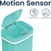 SEVOBAL Indoor Trash Cans 4 Gallon Plastic Trash Can with Lid Touchless Garbage Can Fits Any Kitchen, Bathroom, Office, Blue, 10.3"*7.8"*18.2" - 2 of 4