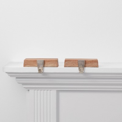 2pk Wood Base Christmas Stocking Holder - Wondershop™