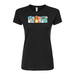 Women's - Pokémon - Kanto Starters Fitted Graphic T-Shirt - 1 of 3