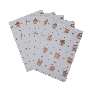 Unique Bargains Gift Wrap Paper Glossy Coated Paper 27.56"x19.69" 5 Pcs - 1 of 4
