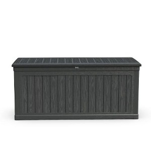 Akoasm 68 in. W 260-Gallon Large Outdoor Lockable Storage XXL Deck Box for Patio Furniture & Gardening Tools-Black - 1 of 4