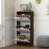 KTMBDW Shoe Cabinet with Flip Drawers, Hidden Wood Shoe Cabinet,Freestanding Shoe Storage Cabinet for Entryway Hallway - 3 of 4