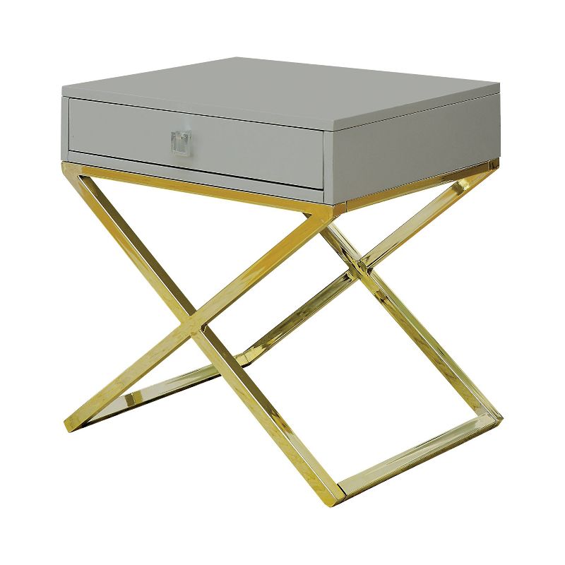 24/7 Shop At Home Trilla XShape Side Table  , 1 of 5