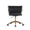 Office Desk Chair,Upholstered Home Office Desk Chairs With Swivel Wheels,Velvet Office Chair With Gold Legs Discount Office Chairs-The Pop Home - 4 of 4