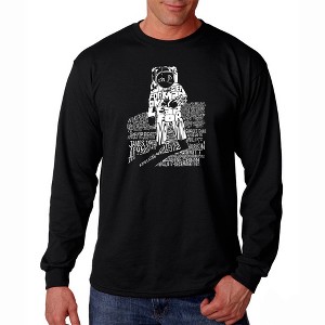 LA Pop Art Men's Word Art Long Sleeve T-shirt - ASTRONAUT - 1 of 4