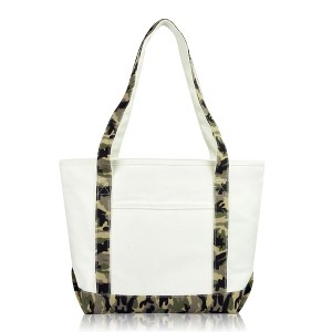 Dalix Daily Shoulder Tote Bag Premium Cotton - 1 of 4