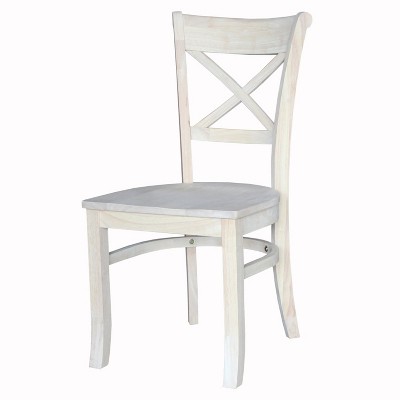 Charlotte High Cross Back Unfinished Wood Side Chair