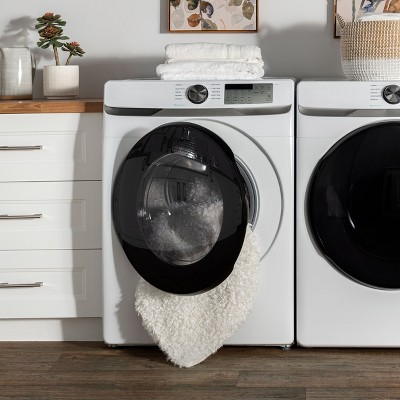 Light Grey Washable Shag Synthetic Sheepskin Area Rug 5' x 8'