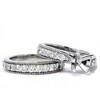 Pompeii3 1ct Diamond Engagement Matching Wedding Ring 14K Set - 3 of 4