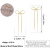 Gold Silver Bow Drop Earrings for Women Long Tassel Chain Bow Earrings - 2 of 4