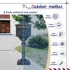 Outdoor Cast Aluminum Mailbox, Bronze Locking Postbox With Keys, Baffle Door, Retro Mid-Century Letter Box For Newspapers - 4 of 4