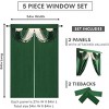 Regal Home Collections Amore 5-Piece Window Curtain Set with Valance and 2 Tiebacks 54x84 - 4 of 4