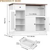 Kitchen Microwave Cabinets with Storage, Buffet Cabinet Sideboard with 3 Doors,1 Drawer and Adjustable Shelves, Pantry Storage Cabinet for Kitchen - 2 of 4