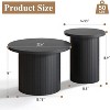 AMERLIFE Rustic Nesting Coffee Table Set, Round Wood Finish Side Tables for Living Room - 2 of 4