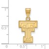 Black Bow Jewelry 14k Yellow Gold Texas Tech Red Raiders NCAA Medium Pendant - 2 of 3