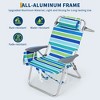Set of 2 Backpack Beach Chairs for Adults, Lightweight Aluminum Folding Chairs with 5-Position Adjustable Backrest, Towel Bar, Storage Pockets - 3 of 4