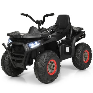 Infans 12V Kids Electric 4-Wheeler ATV Quad 2 Speeds Ride On Car w/MP3&LED Lights Black - 1 of 4