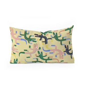 MSRYSTUDIO Crocodile Geometry Oblong Throw Pillow - Society6 - 1 of 2