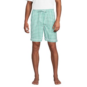 Lands' End Men's Poplin Pajama Shorts - 1 of 3