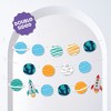 Big Dot of Happiness Blast Off to Outer Space Garland Banner Rocket Ship Baby Shower Birthday Backdrop 30 Ft of Cord 15 Double Sided Planet Shapes - 2 of 4