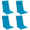 vidaXL Chair Cushion Outdoor High Back Chair Cushion Seat Pad Oxford Fabric - Light Blue 4 Pack - 3 of 4