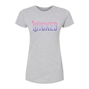 Women's - Wicked - Floral Ombre Logo Fitted Graphic T-Shirt - 1 of 3