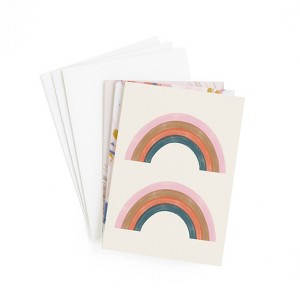 3ct Everyday Card Pack Blank: Minted Multicolor Greeting Cards with Envelopes, Classic Rainbow Pattern, All Occasions - 1 of 4