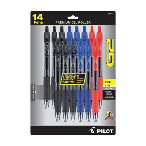 Pilot G2 Premium Retractable Gel Ink Rolling Ball Pens Fine Point 30815 - 1 of 4