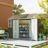 8' x 5.5' Metal Garden Storage Shed, Extra Large Outdoor Tool Storage House w/Lockable Doors, Window, Air Vents - 2 of 4
