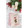 C&F Home Mistletoe Berries French Knot Cotton Embroidered Flour Sack Kitchen Towel - 4 of 4