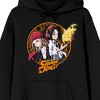 Shaman King Yoh Anna & Amidamaru Spirit Ball Long Sleeve Men's Black Hooded Sweatshirt - 3 of 3