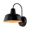 13" Wellfor Outdoor Wall Light, Steel Shade, Bronze Finish, Rust-Resistant, Gooseneck Design, All-Weather, E26 Bulb Compatible: Matte Surface - 2 of 4