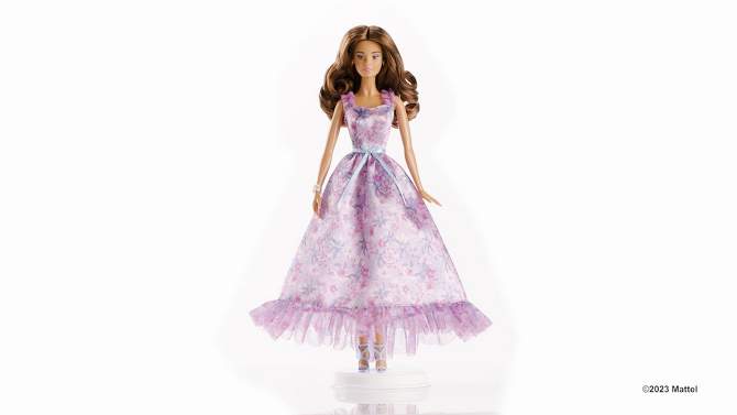 Barbie Signature Birthday Wishes Collectible Doll in Lilac Dress with Giftable Packaging, 2 of 8, play video