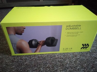 Adjustable Dumbbell 25lbs All In Motion Target
