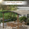 12' x 10' Outdoor Pergola with Bar Counter, Sun Shade Canopy - 4 of 4