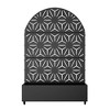 71.37 in.H x 46.8 in.W Black Metal  Arch Outdoor Planting Box with Climbing Frame Decorative Art Panel - 3 of 4