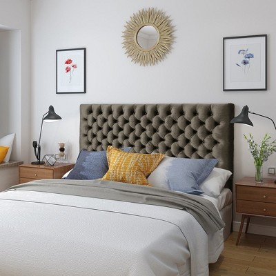 Bed Headboard, Upholstered Button-Tufted Rectangular Headboard, Contemporary Upholstered Headboard,62.50'' x 3.50'' x 53.50''(5.21*0.29*4.46ft)