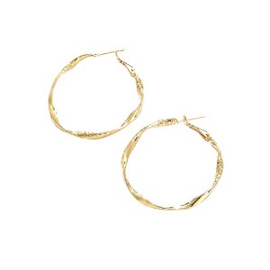 SOHI Women's Twist Hoop Earrings - 1 of 3