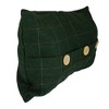 Northlight 20" Green and Beige Rectangular Velvet Throw Pillow with Buttons - 2 of 3